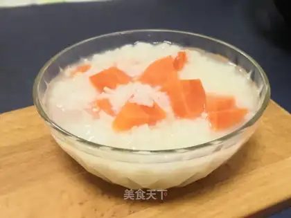 Carrot rice congee