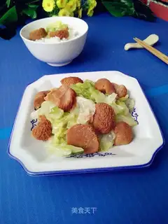 Monkey mushrooms burning cabbage