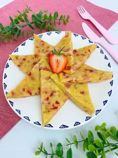 Strawberry milk omelet