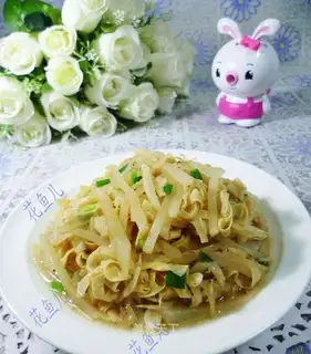 Shrimp skins, radish