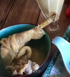 Red view chicken soup