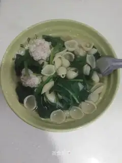Spinach meatballs, cat ears