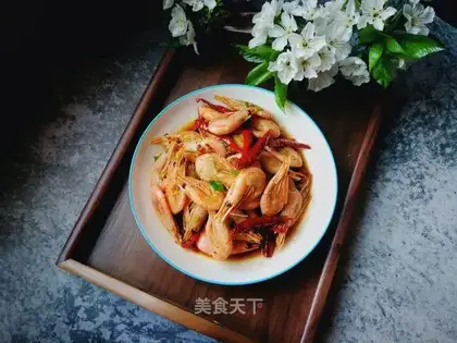 The devil's pepper fried shrimp