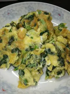 Spinach fried eggs