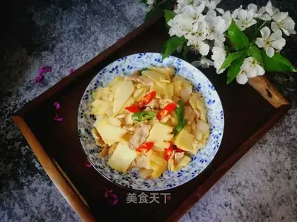 Spring fried meat