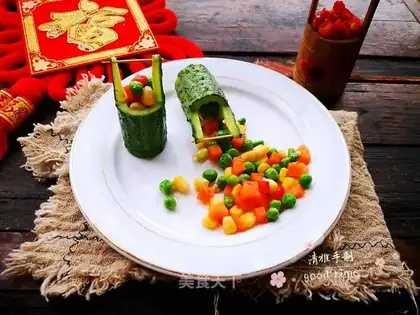 Five-colour vegetable grains