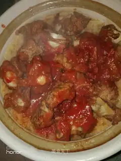 Tomato sauce and rice