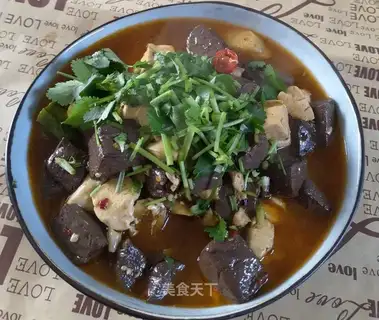 Duck blood tofu
