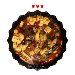 Duck tofu mackerel