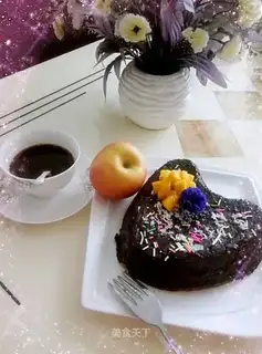 Chocolate-fresh heart cake