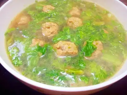 Potatoball soup