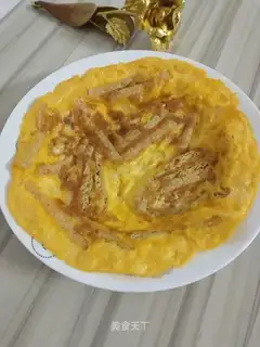 The tofu bars melted eggs