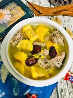 Corn pigbone soup