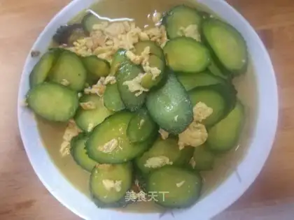 cucumber fried eggs