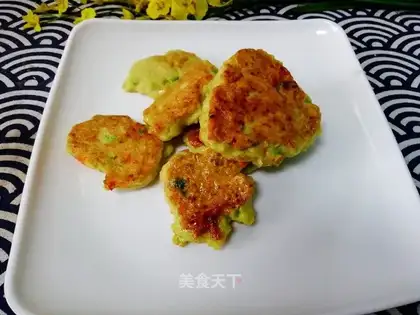 Vegetable chicken pancakes