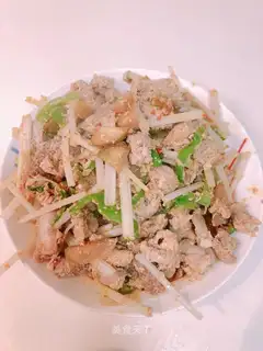 Creamed chicken intestines