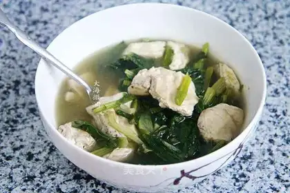 Wheat and tofu soup