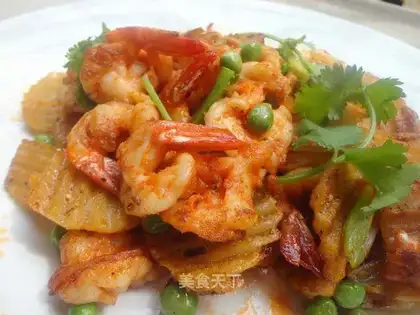 Dry potato shrimp