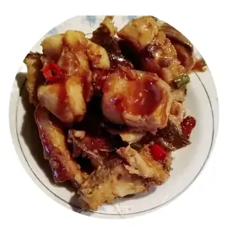 Red-burned fish