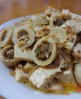 Shrimp pelts, tofu