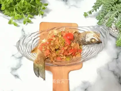 Red burning sea bass