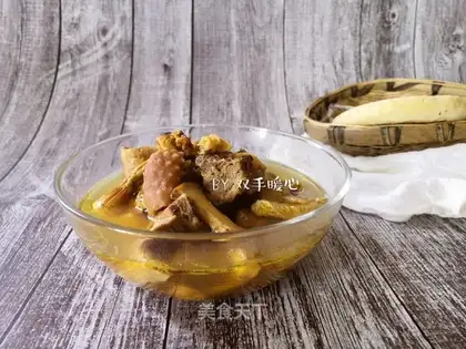 Puffy chicken soup