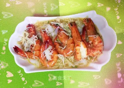 Garlic mackerel black tiger shrimp