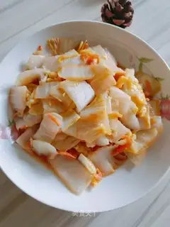 Shrimp-covered cabbage