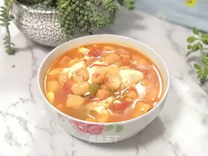 Tomato tofu soup