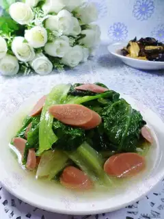 The ham and sausage