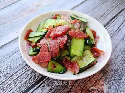 Weenie fried cucumber