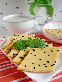 Corn sesame egg cake