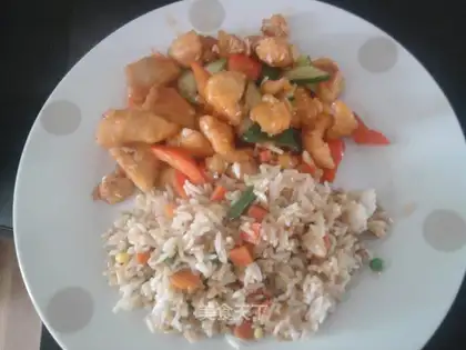 Sweet and sour fish section rice