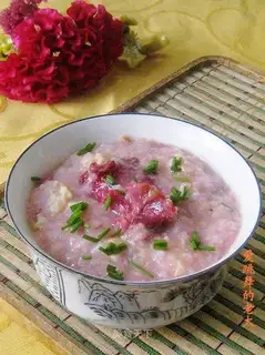 cockscomb and egg porridge