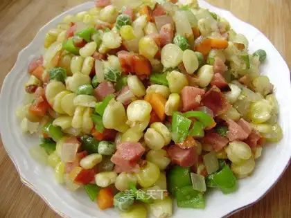 Colorful corn kernels