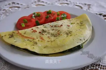 Spinach ham pancakes