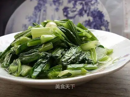 Garlic oil and wheat vegetables