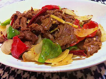 Sliced cumin beef
