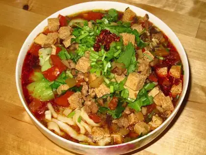Northwest mutton noodles with minced meat