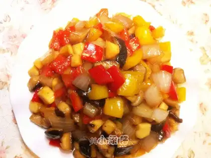 Colorful diced oyster sauce