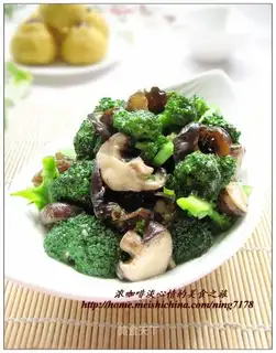 abalone juice, mushroom, broccoli