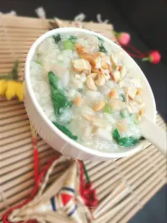 Yutou celery and sea rice porridge