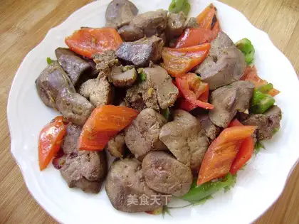 stir-fried chicken liver with pepper
