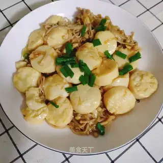 Golden pins and Japanese tofu