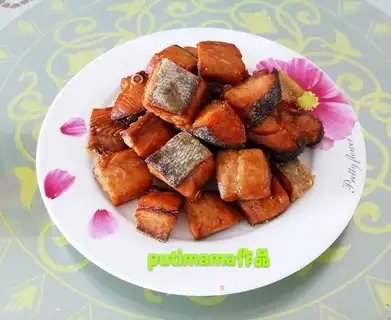 Fried salmon