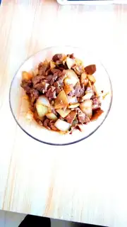 Pork liver fried onions
