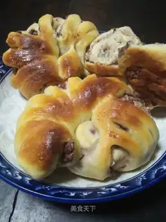 Homemade red bean bread