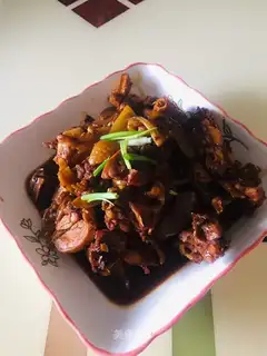 A red roasted chicken