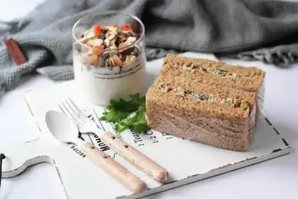 A tuna celery sandwich