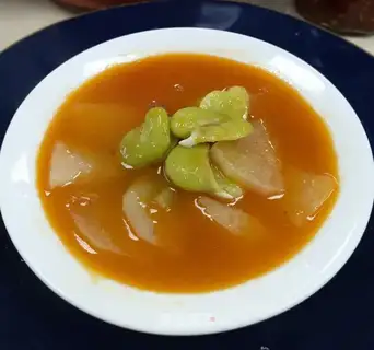 Tomato potato petal soup